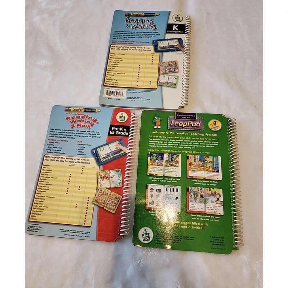LeapFrog‎ Lot of 3 Books NO CARTRIDGES Reading